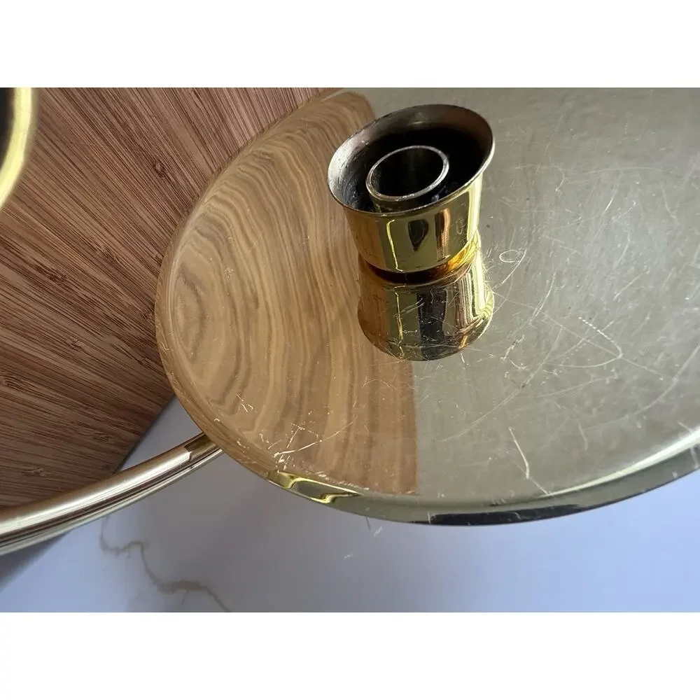 Baldwin Large Brass Taper Candle Stick Holder With Spiral Finger Loop 9